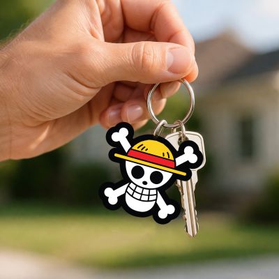 one piece Luffy Key chain Cartoon Theme Keychain For Bike & Car Birthday Return Gift For Kids Gift For Girls & Boys